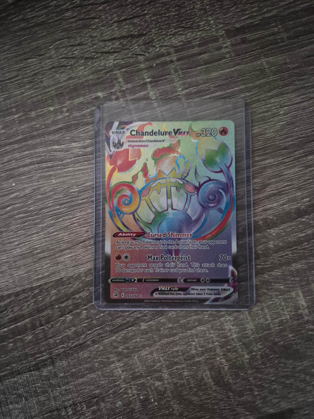 Chandelure VMAX Pokémon kaart - Gloednieuw in sleeve, Ophalen of Verzenden, Nieuw, Losse kaart