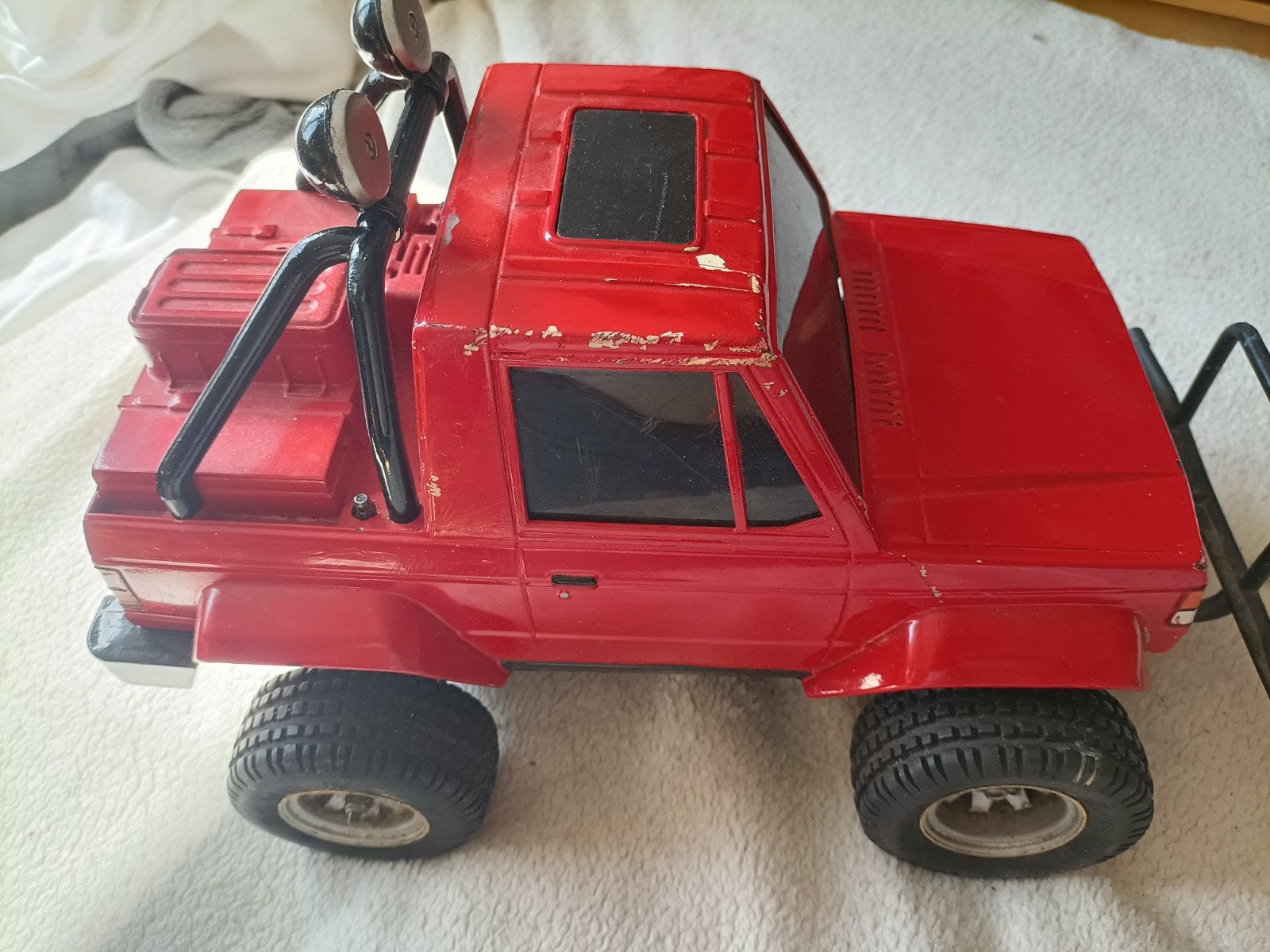 Tamiya Mitsubishi Pajero, Elektro, Gebruikt, Ophalen of Verzenden, Schaal 1:10