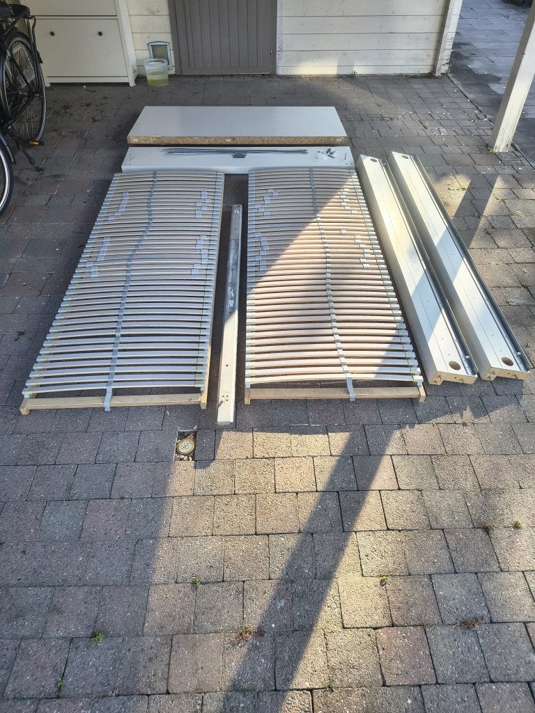 Ledikant gratis, Ophalen, Gebruikt, Wit, Tweepersoons