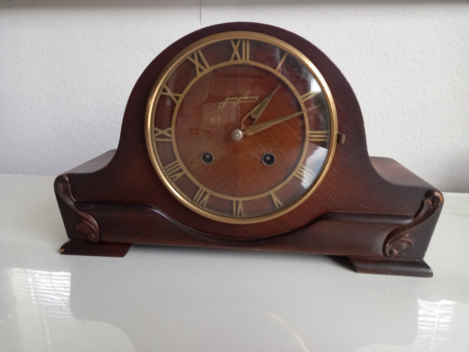 Vintage Junghans schouwklok met warme slag., Ophalen