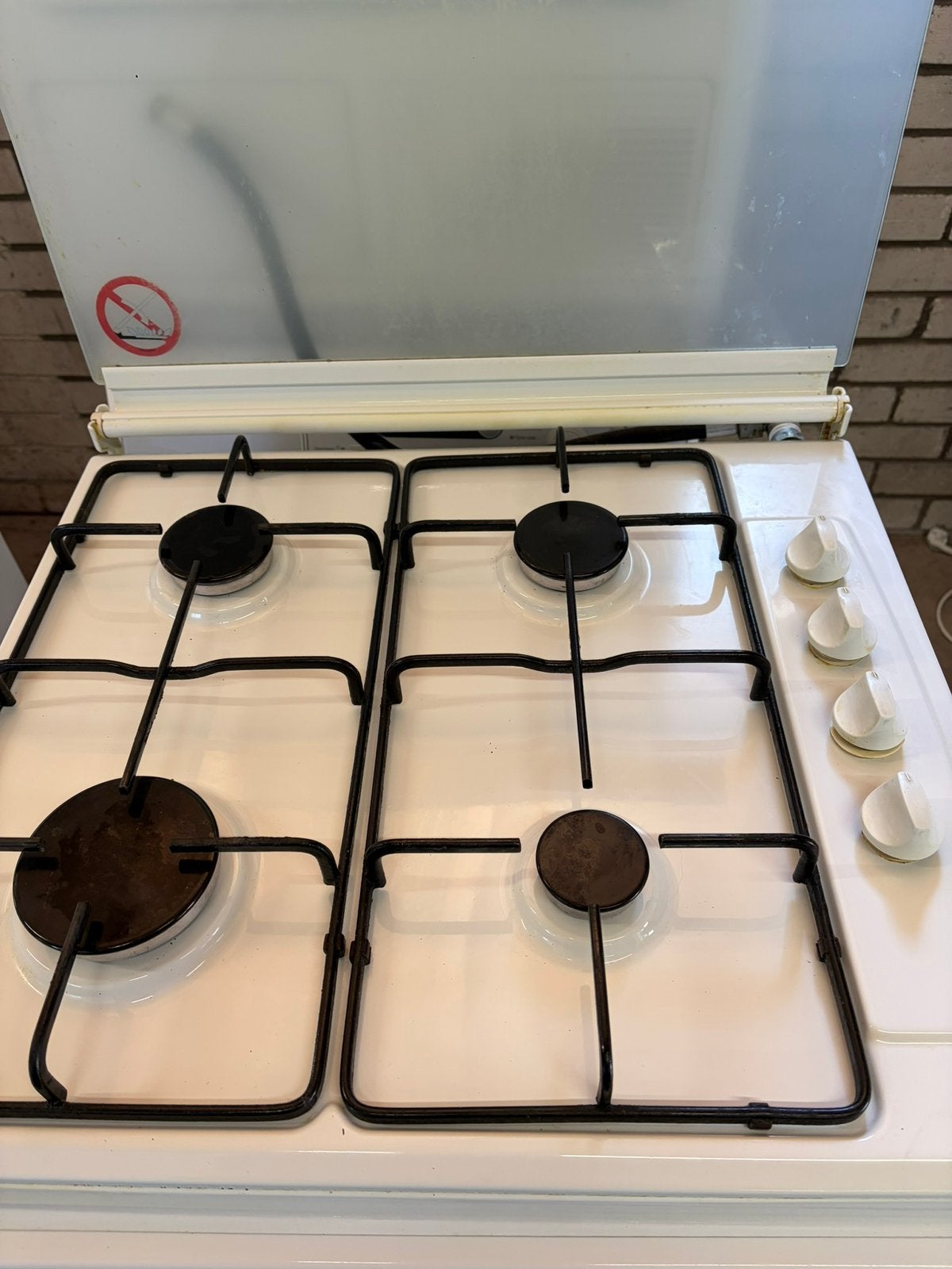 4 pits gasstel, Ophalen, 4 kookzones, Zo goed als nieuw, Gas
