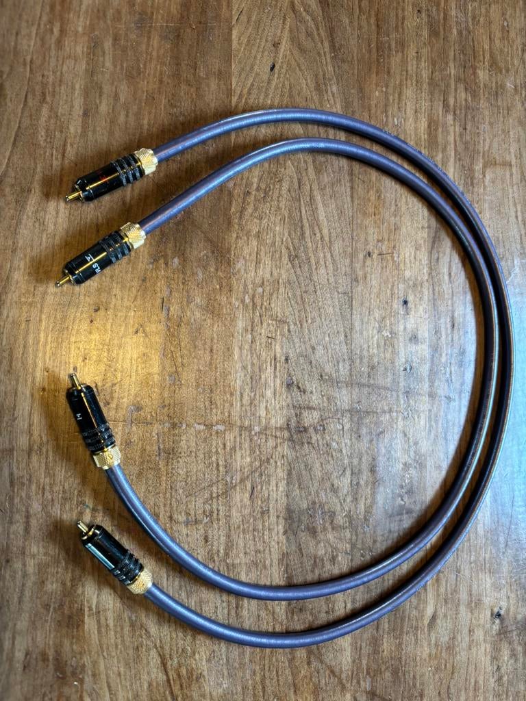 VLS interlink Double Shielded. 1 paar 80 cm (RCA-RCA), Ophalen of Verzenden, Zo goed als nieuw, Minder dan 2 meter, Interlink-kabel