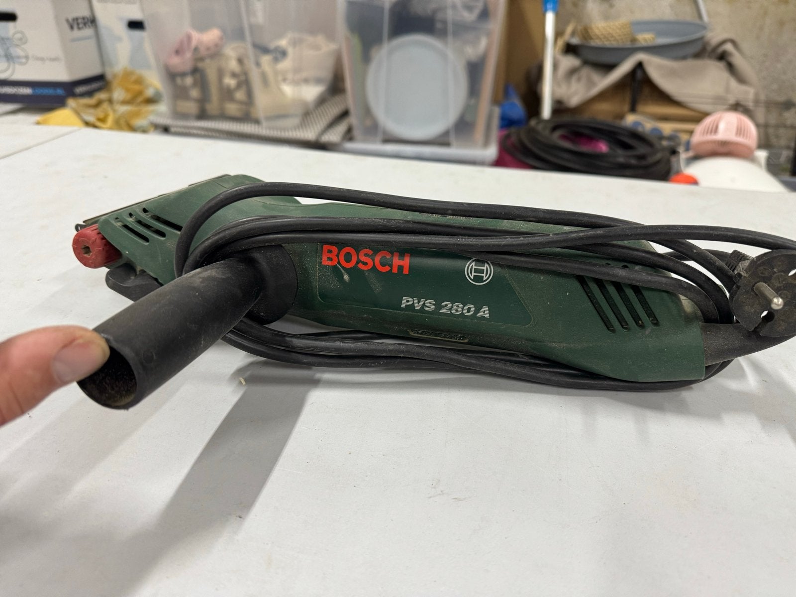 Bosch Bandschuurmachine PVS 280 A - 280W, Ophalen of Verzenden, Gebruikt, Minder dan 600 watt, Bandschuurmachine