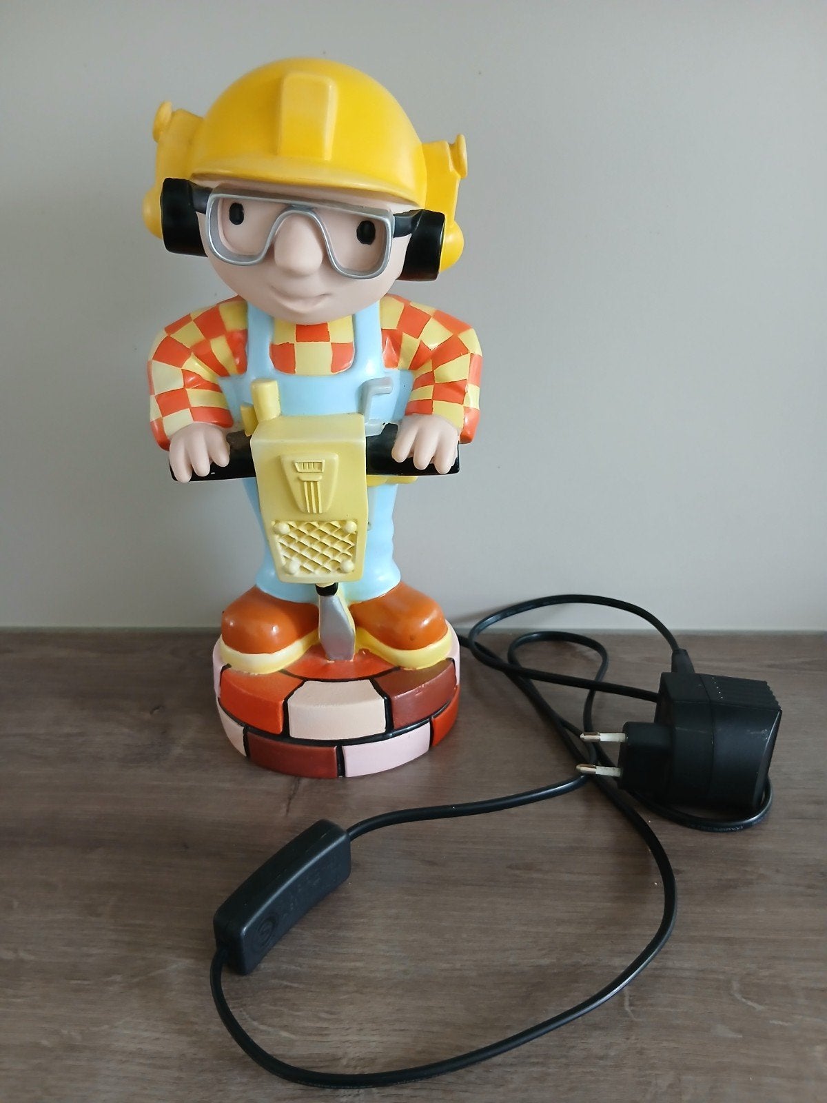 Bob de Bouwer tafellamp kinderen, Ophalen of Verzenden, Gebruikt, Kunststof, Kinderlamp