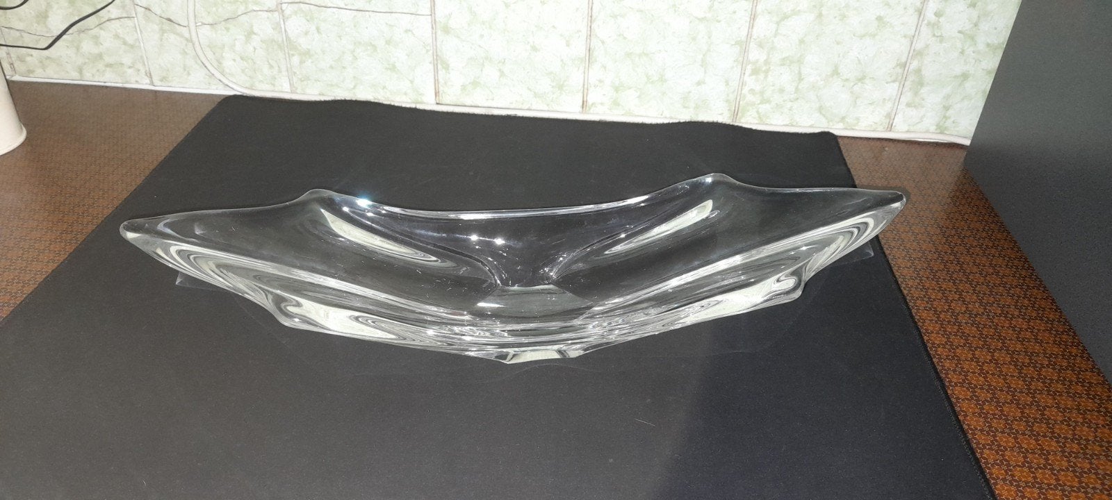 Schaal van glas, zwaar, Antiek en Kunst, Ophalen of Verzenden