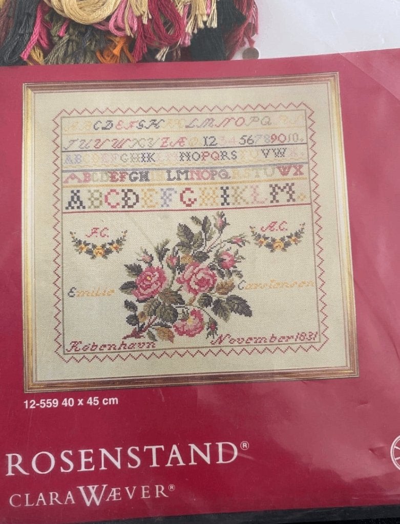 BORDUURPAKKET EVA ROSENSTAND ZELDZAME MERKLAP ANTIEKE ROZEN, Verzenden, Nieuw, Handborduren, Borduurpakket
