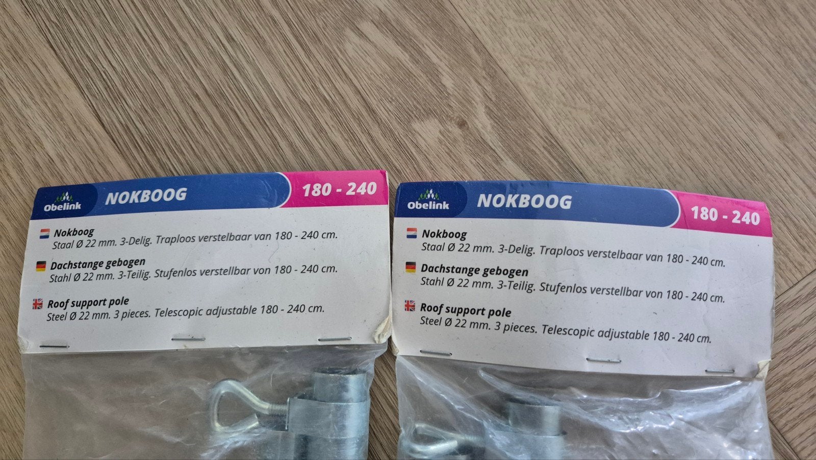 Obelink Nokboog Daksteun Stalen Tentstokken 180-240cm, Ophalen, Nieuw