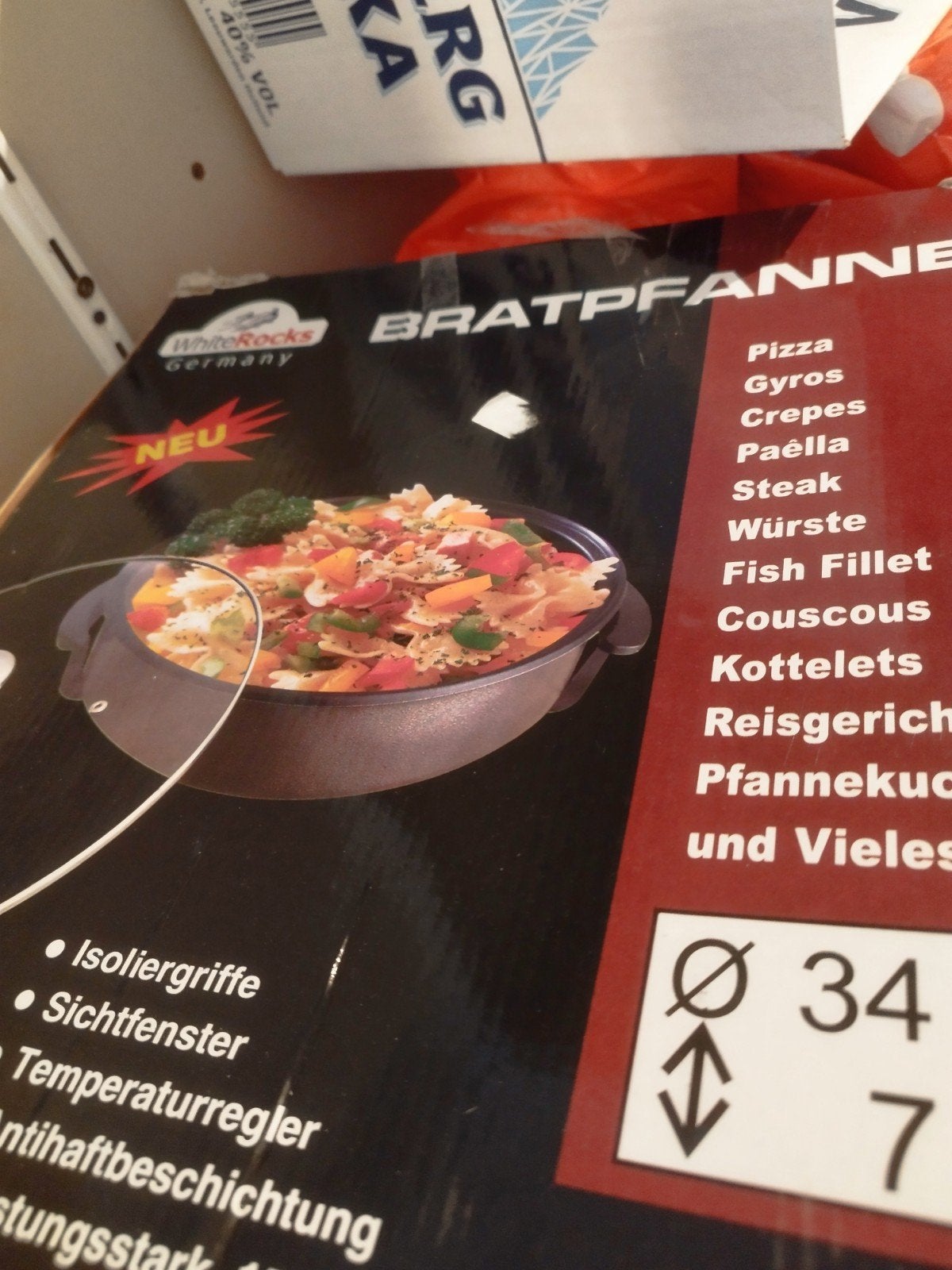 WhiteRocks Germany Elektrische Braadpan - NIEUW, Ophalen, Overige materialen, Braadpan, Nieuw