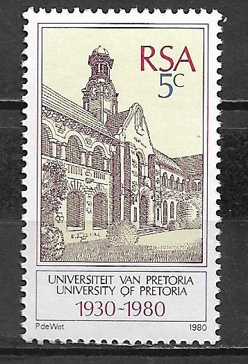 Zuid Afrika 1980 Universiteit van Pretoria onderwijs postfrs, Postzegels en Munten, Verzenden, Zuid-Afrika, Postfris