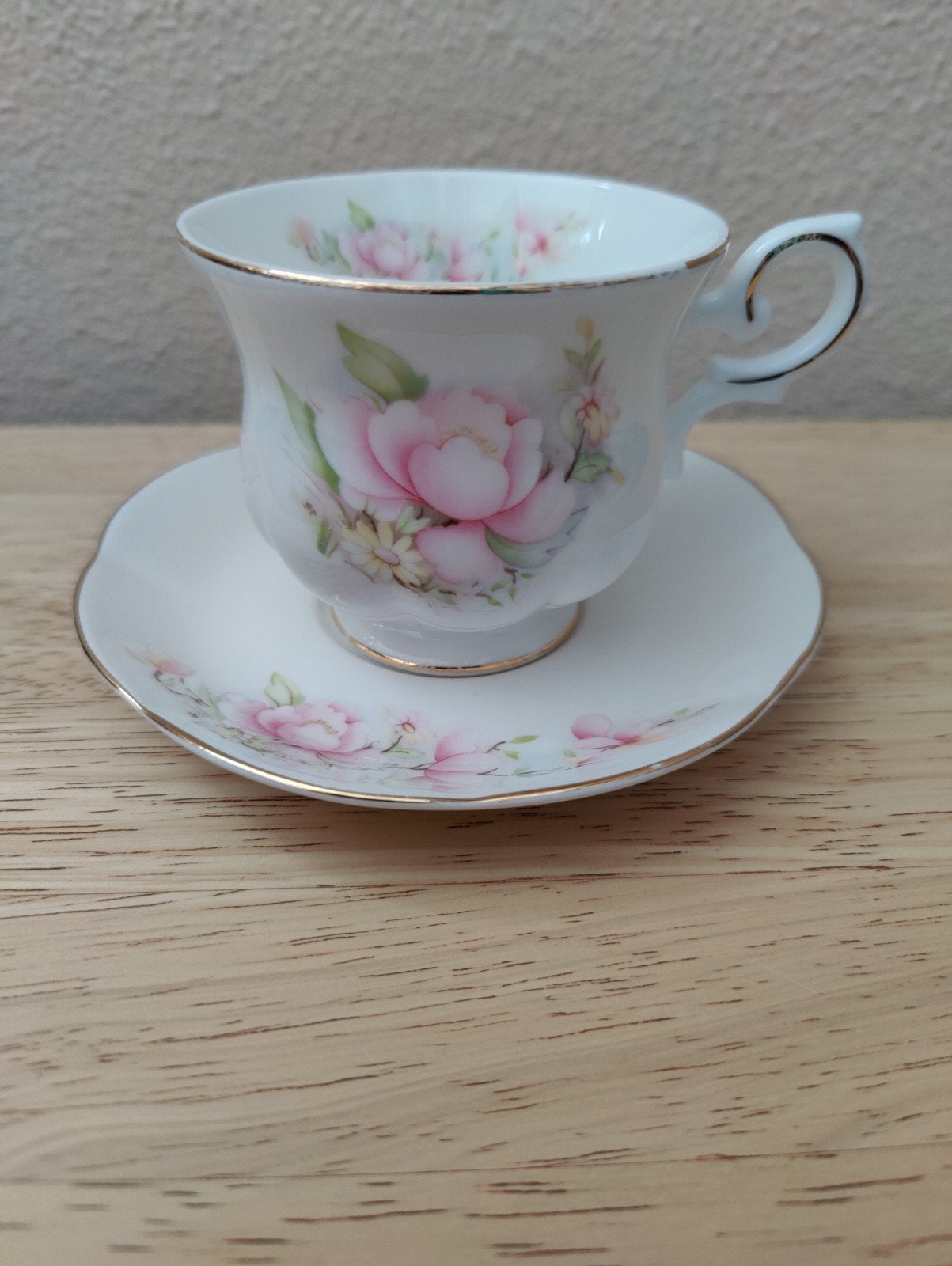 Prachtige kop en schotel van Royal Canterbury, rose bloesem, Overige merken, Verzenden, Vintage, Zo goed als nieuw