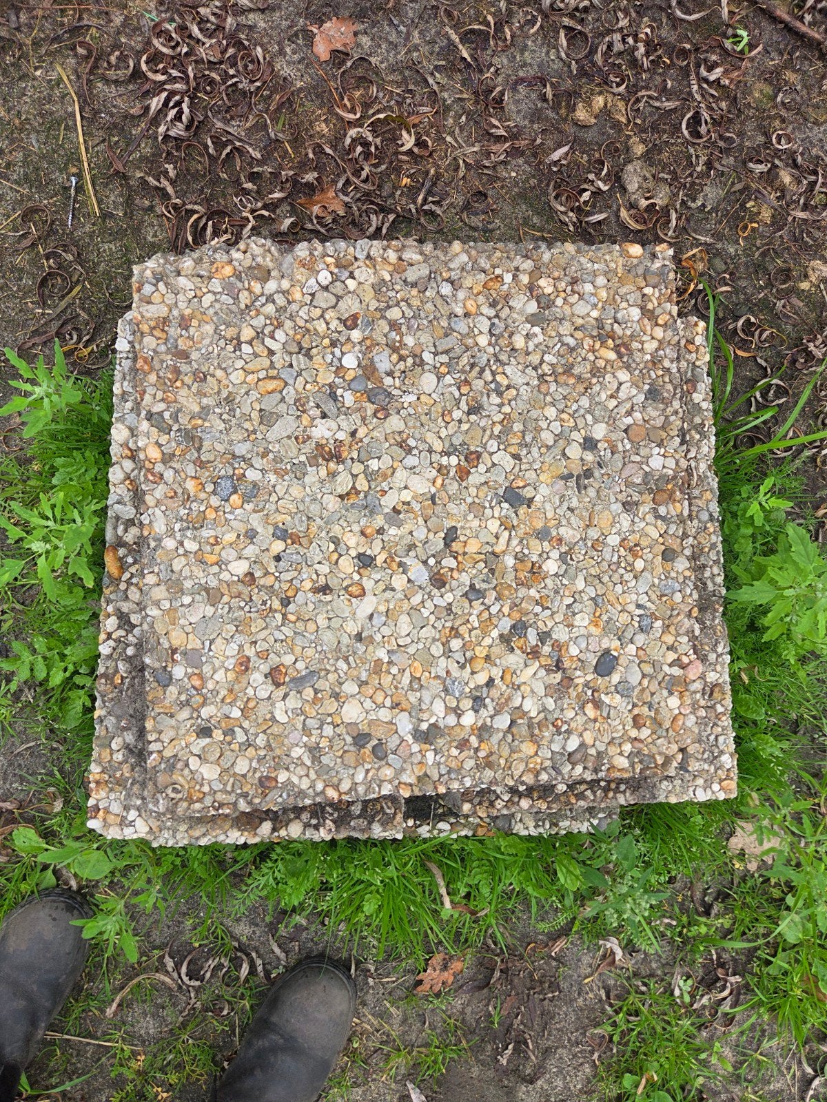 44 gratis 50x50 tegels, Ophalen, Gebruikt, Beton, Terrastegels