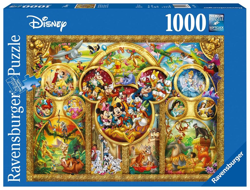 ZGAN puzzel 1000 De mooiste Disney thema's 100% compleet!, Ophalen of Verzenden, 500 t/m 1500 stukjes, Zo goed als nieuw, Legpuzzel