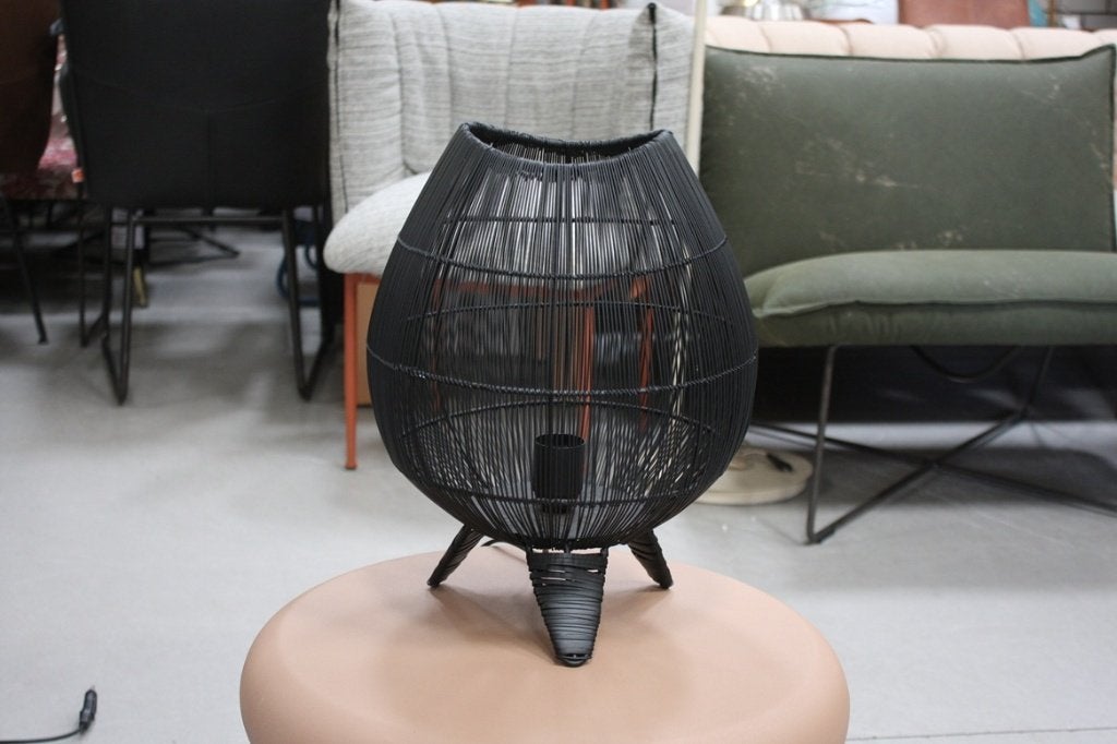 2 x zwarte open tafellamp YUMI Light & Living draadlamp, Ophalen of Verzenden, Zo goed als nieuw