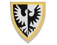 Lego Minifigure,Shield Triangular Short with Black and White, Kinderen en Baby's, Gebruikt, Lego, Accessoire, Ophalen of Verzenden