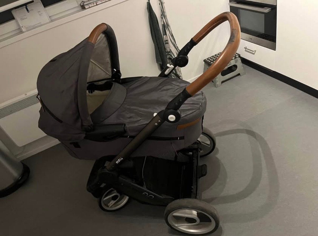 Mutsy evo 3 in 1 kinderwagen, Ophalen, Gebruikt, Combiwagen, Verstelbare duwstang