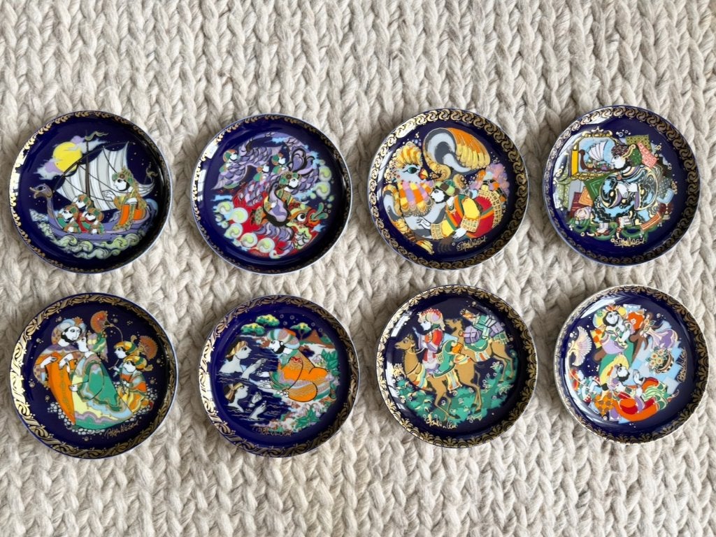 Complete serie Rosenthal Sinbad der Seefahrer bordjes, Ophalen of Verzenden, Zo goed als nieuw, Meerkleurig, Steen/keramiek