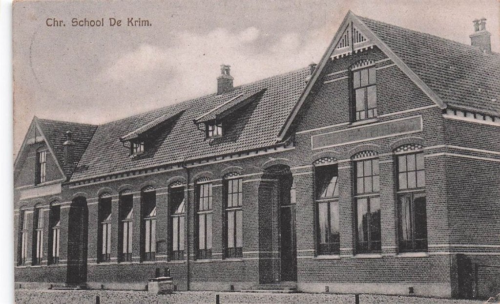 702-106-005 Chr School De Krim, Verzamelen, Ansichtkaarten | Nederland, Verzenden, Voor 1920, Overijssel