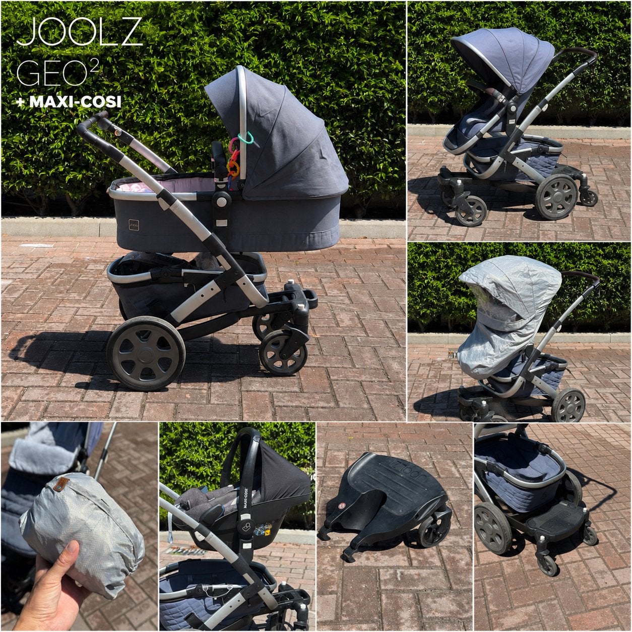 Joolz Geo 2 Kinderwagen met Maxi-Cosi en complete set, Zo goed als nieuw, Combiwagen, Met autostoeltje, Ophalen