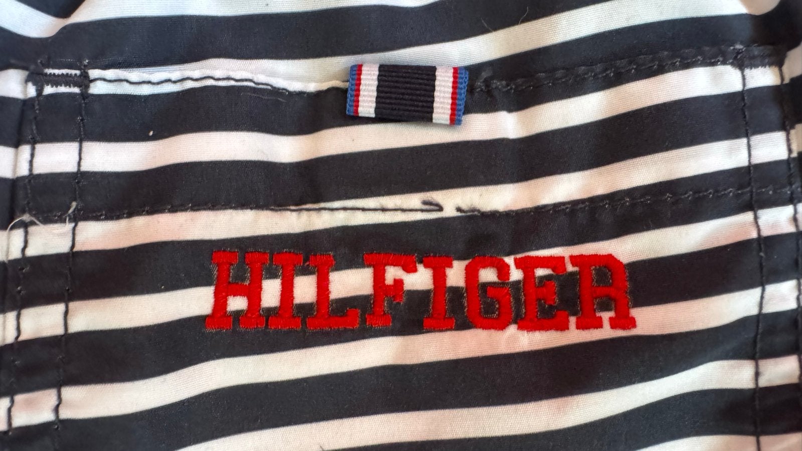 Tommy Hilfiger Zwemshort - Gestreepte Zwembroek Maat L, Ophalen of Verzenden, Maat 52/54 (L), Zwart, Zwemshort