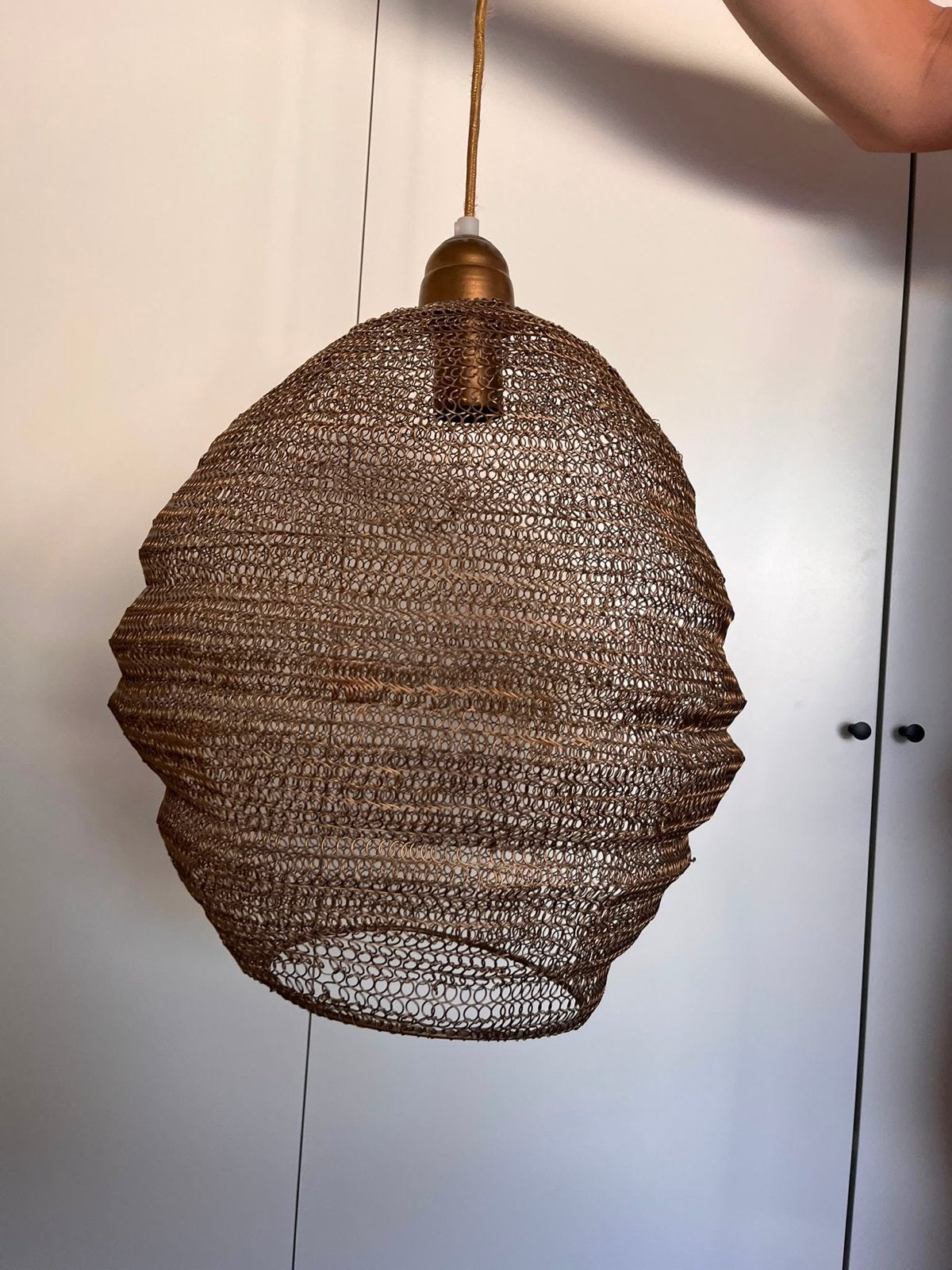 Oosterse hanglamp van metaal - Uniek design, Ophalen, Zo goed als nieuw, Metaal