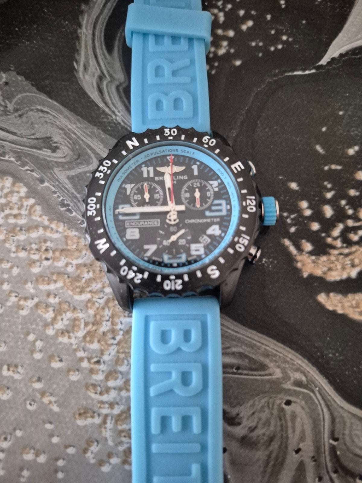 breitling chronometer 44 blue, Ophalen of Verzenden, Zo goed als nieuw, Jongen of Meisje