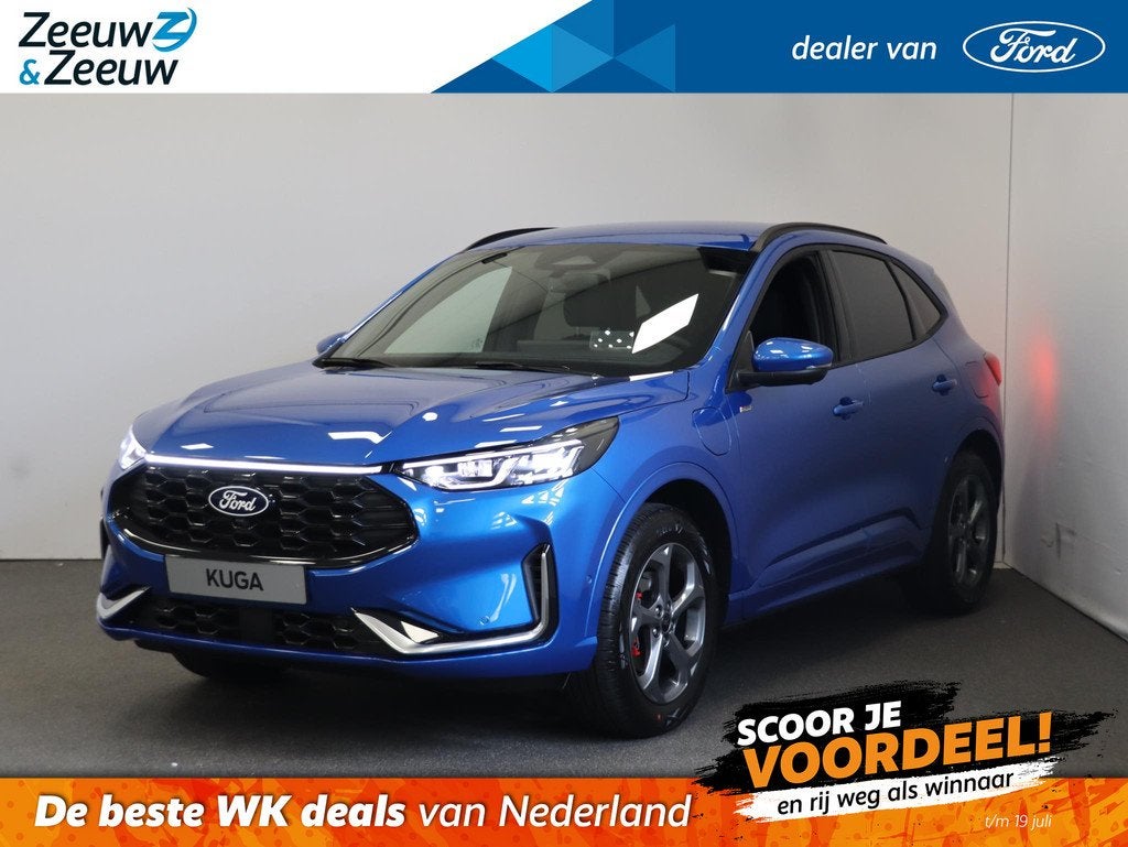 Ford Kuga 2.5 PHEV ST-Line X | Te Bestellen | Actiekorting t, Auto's, Ford, 12 maanden, 14 kWh, 4 cilinders, Blauw