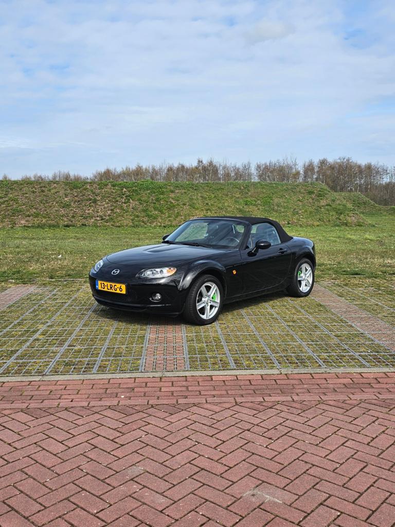 Mazda MX-5 1.8 Touring 2007 Zwart - Full Option - 145k KM, Auto's, Mazda, Bedrijf, MX-5, Benzine, D, Cabriolet, Handgeschakeld
