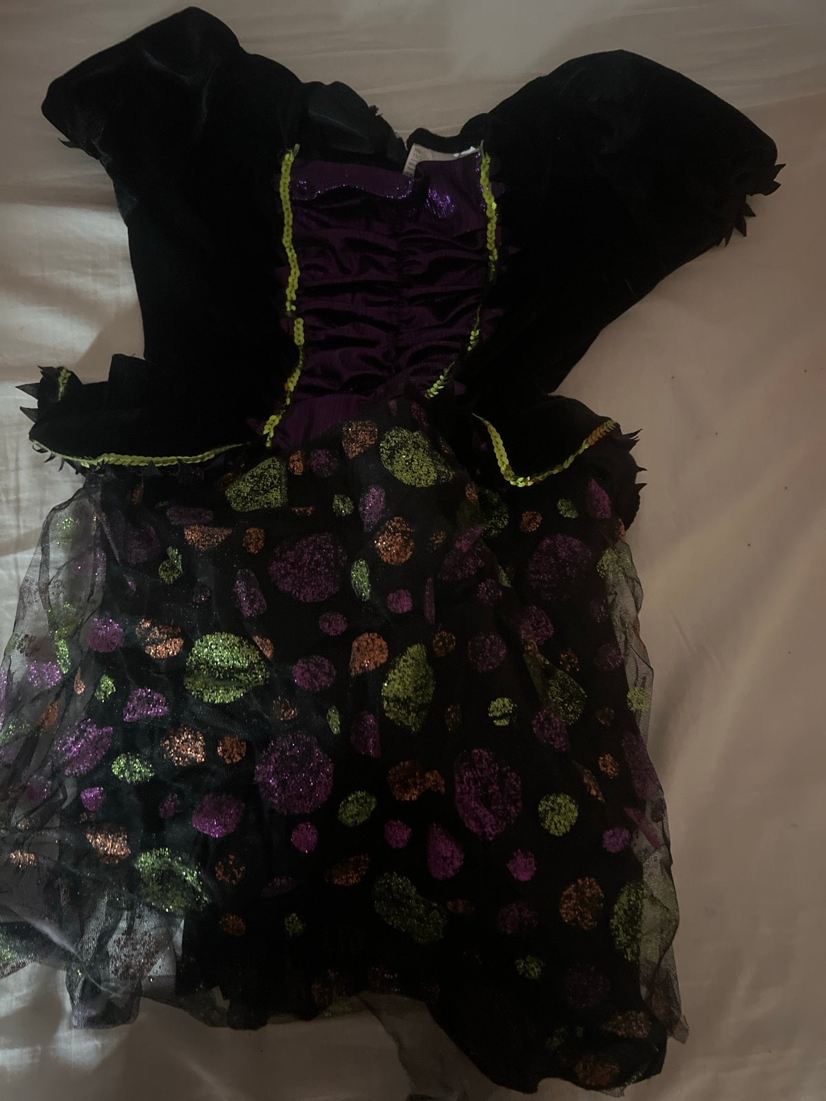 Heksenjurk voor kinderen - Halloween/Carnaval, Ophalen, Zo goed als nieuw, 110 t/m 116, Jongen of Meisje