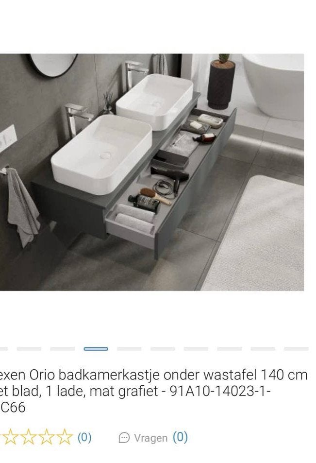 2 x badkamerkast onder wastafel ,140 cm, verkeerd besteld, Huis en Inrichting, Badkamer | Badkamermeubels, Ophalen, 100 tot 150 cm