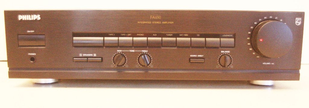 Philips FA650 Versterker / 160 Watts / 1994 / Made In Japan, Overige merken, Ophalen of Verzenden, Zo goed als nieuw, 120 watt of meer