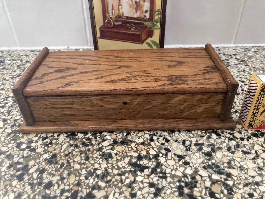 Seventies Oisterwijk houten kammenbakje in originele doos, Ophalen of Verzenden, Nieuw, Overige typen