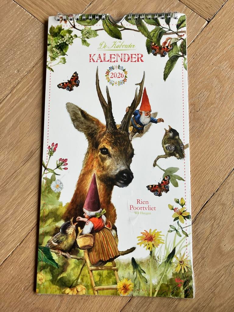 David de Kabouter Rien Poortvliet Kalender - Nieuw!, Ophalen of Verzenden, Maandkalender, Nieuw