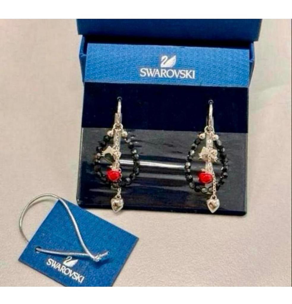 Swarovski Hello Kitty Glamour oorbellen kristal kraal NIEUW, Verzamelen, Swarovski, Nieuw, Ophalen of Verzenden, H, H