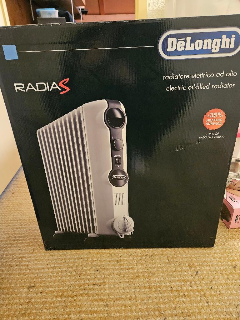 Delonghi radiator kachel elektrisch TRRS1225, 30 tot 80 cm, Verzenden, Radiator, Zo goed als nieuw