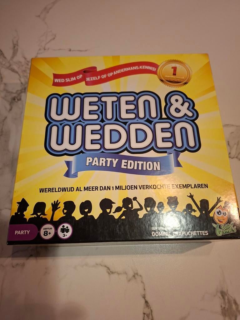 Weten & Wedden Party Edition - Leuk gezelschapsspel!, Hobby en Vrije tijd, Gezelschapsspellen | Bordspellen, Vijf spelers of meer