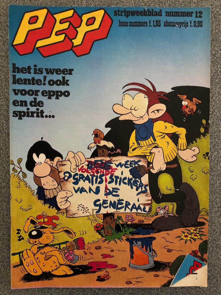 Weekblad Pep Nummer 12, Boeken, Stripboeken, Gelezen, Eén stripboek, PEP, Ophalen of Verzenden