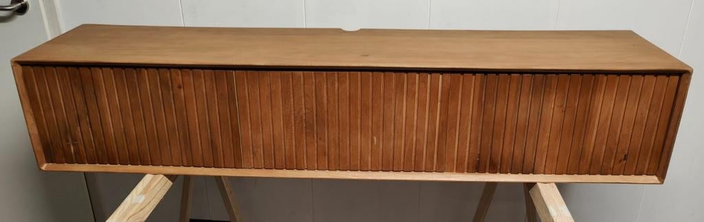 Zwevend TV-meubel Madison naturel 160cm, Ophalen, Madison, Info@meubeloutletmeppel.nl, 150 tot 200 cm
