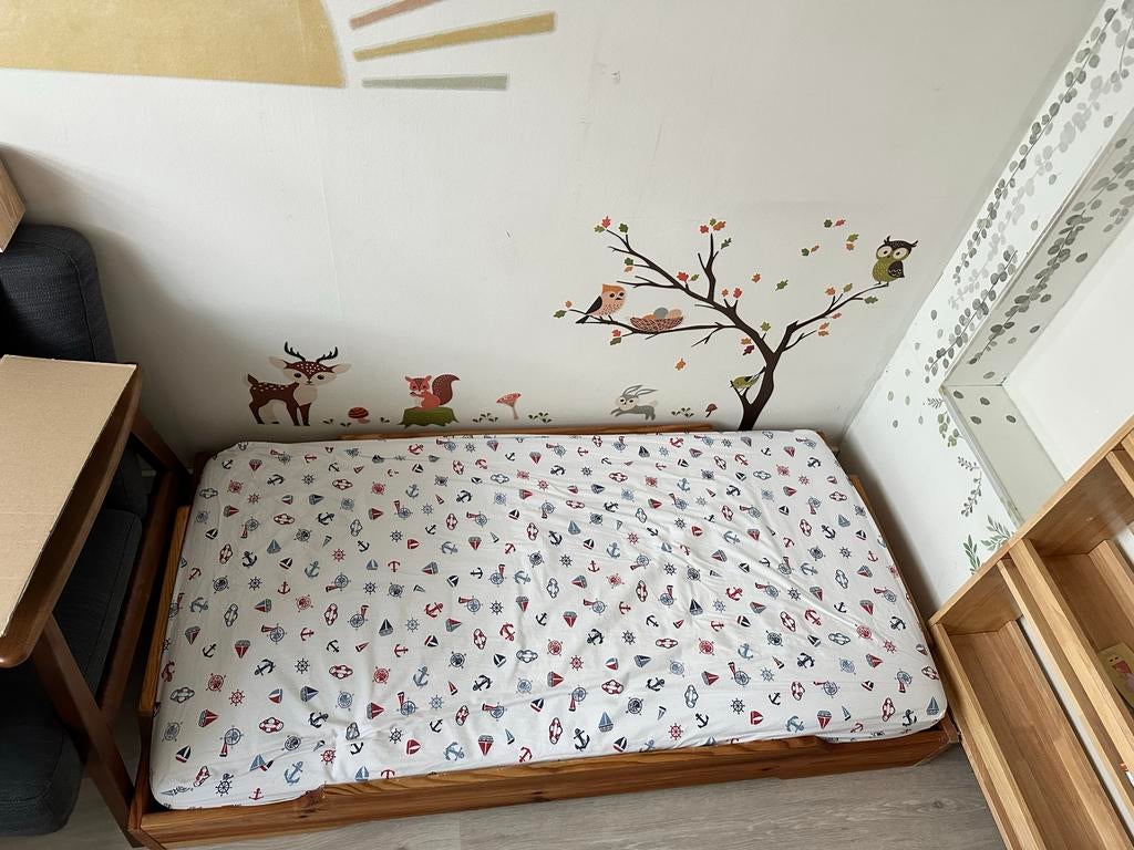 Peutersbed 140x70, Gebruikt, 70 tot 85 cm, Lattenbodem, 140 tot 160 cm
