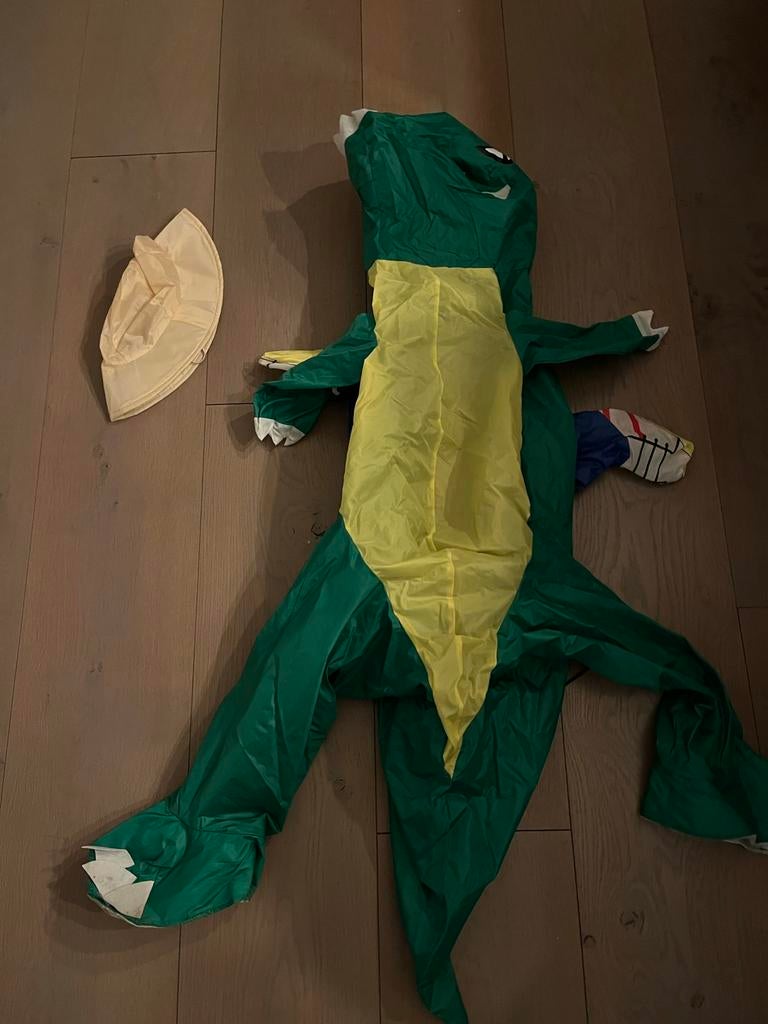 Opblaasbaar Dinosauruskostuum Kinderen - Maat 110-116, Kinderen en Baby's, Carnavalskleding en Verkleedspullen, Ophalen of Verzenden