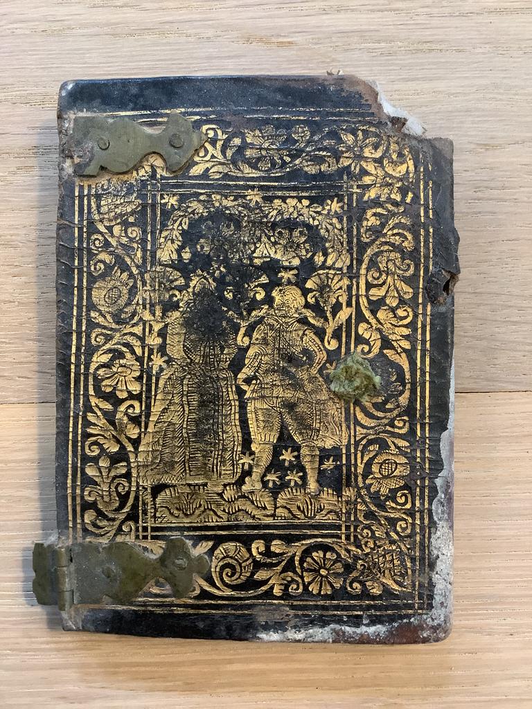 Te koop dekseltje van minnedoosje 17e eeuws, Ophalen of Verzenden