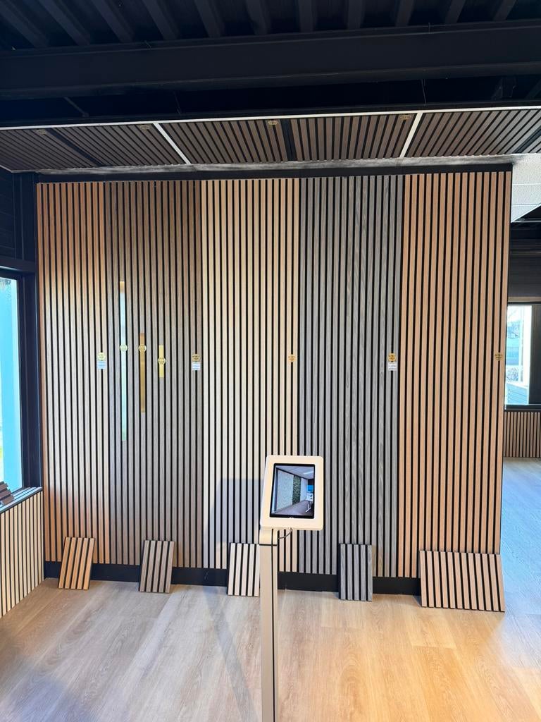 240x60 akoestische houten wandpanelen, Doe-het-zelf en Verbouw, Platen en Panelen, Ophalen of Verzenden, Nieuw, Hout, 20 tot 50 mm