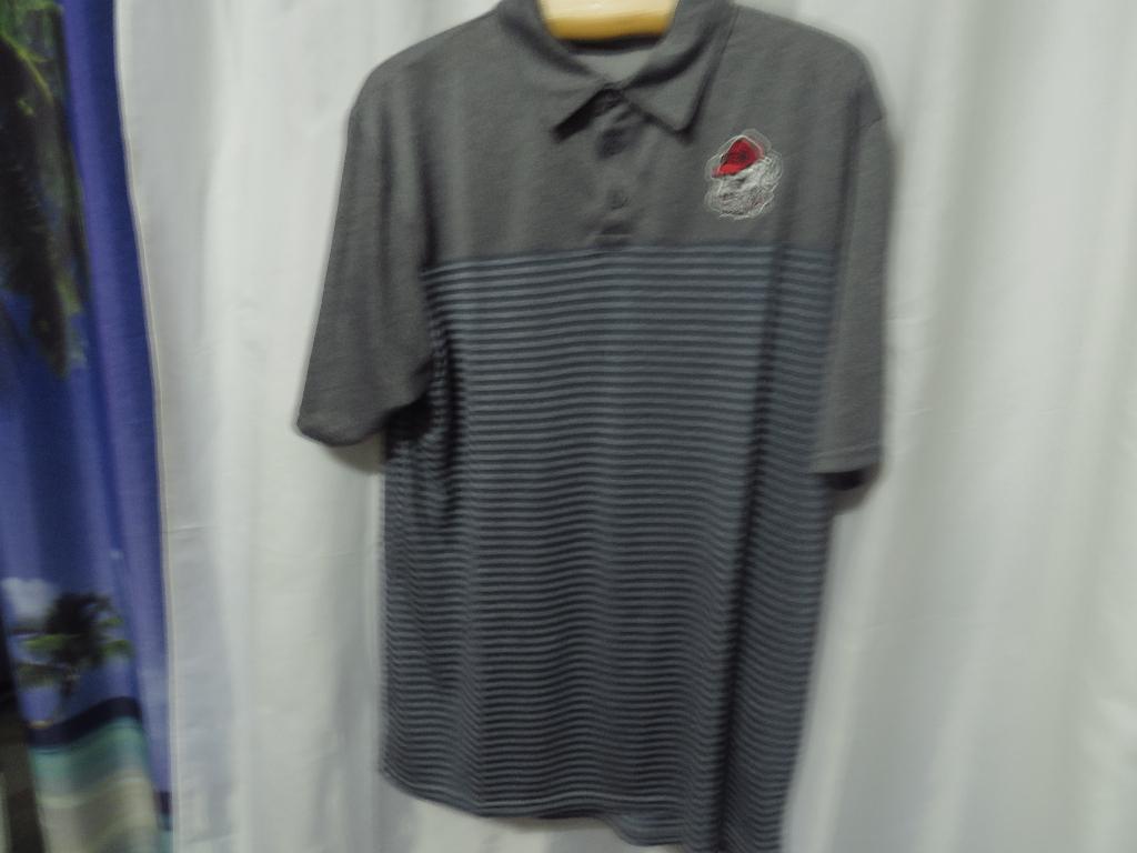 Grijs polo tshirt Georgia Bulldog mt L Champion, Maat 48/50 (M), Champion, Ophalen of Verzenden, Grijs