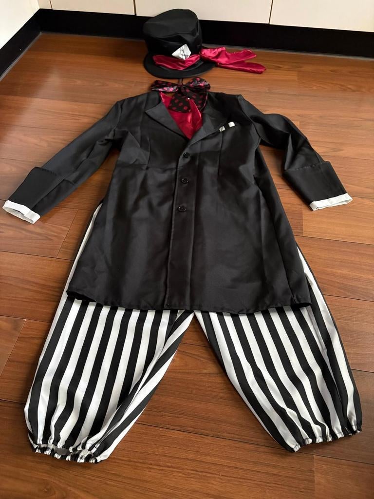 Carnavalskleding Black Hatter Girl - Maat 146/152, Ophalen of Verzenden, Nieuw, Carnaval