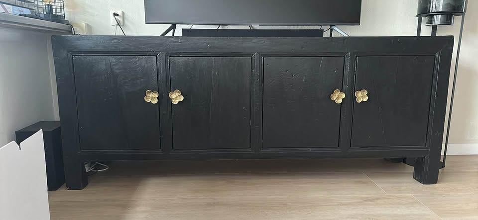 TV meubel, Ophalen, Minder dan 50 cm, Gebruikt, Eikenhout