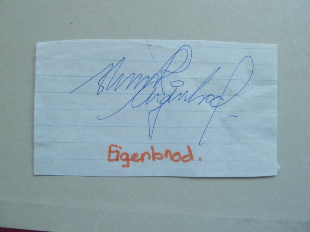 Handtekening.  Henrik.Eigenbrod.  AZ, Ophalen of Verzenden, Zo goed als nieuw, AZ, Overige typen