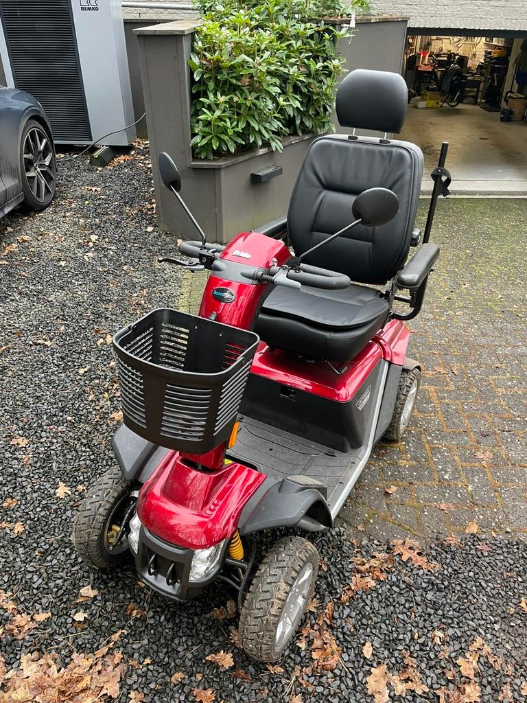 Scootmobiel pride XL 140-S Rood, Ophalen, Pride, Zo goed als nieuw, 16 km/u of meer