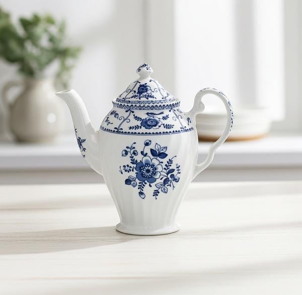Antieke Johnson Brothers blauwe Indies theepot | 00006, Ophalen of Verzenden