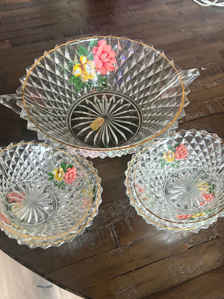 Vintage Lubiana Puch Bowl Set Jaren 60, Ophalen of Verzenden
