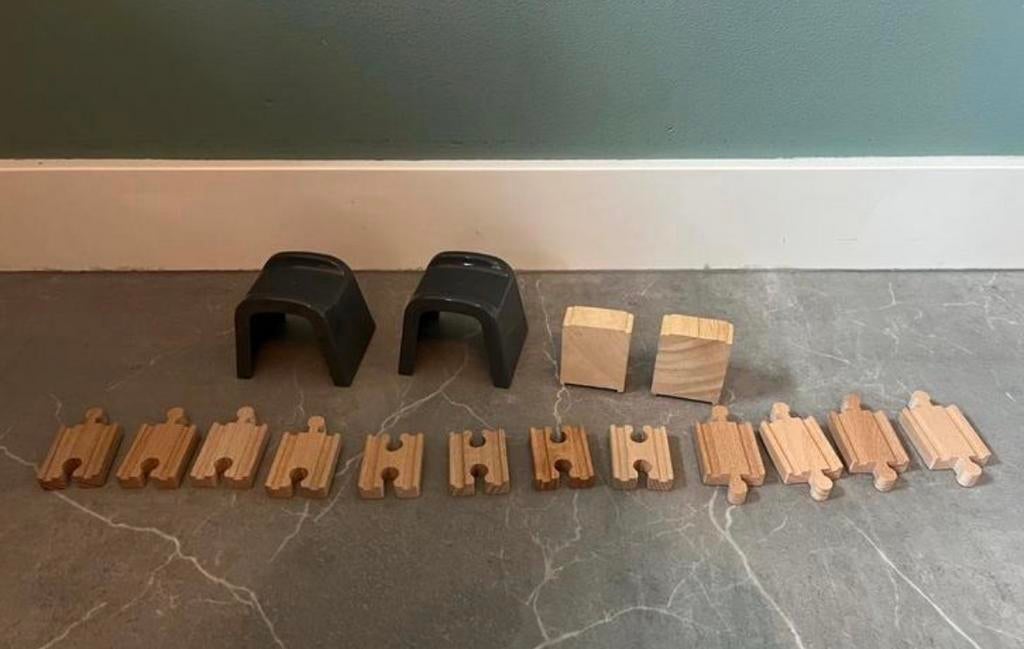 Houten Treinrails met veel uitbreidingen, Kinderen en Baby's, Speelgoed | Houten speelgoed, Ophalen