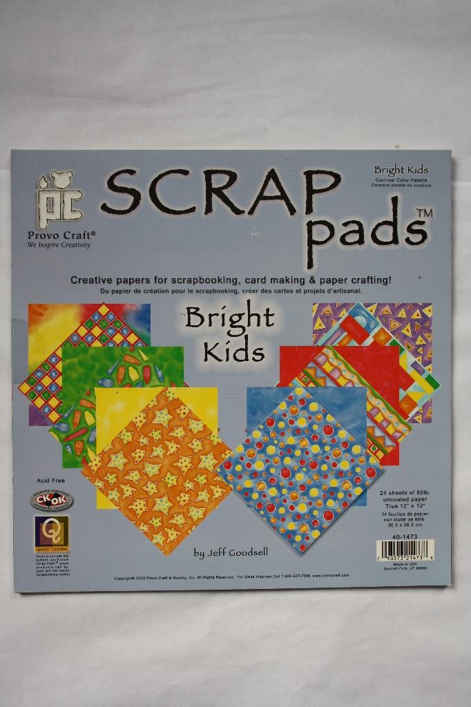 Provo Craft Scrap pads Bright Kids, Ophalen of Verzenden, Nieuw, Papier of Karton, Overige merken